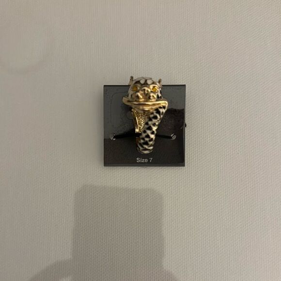 Express Dragon Ring Womens 7 Cow Print - Picture 1 of 3